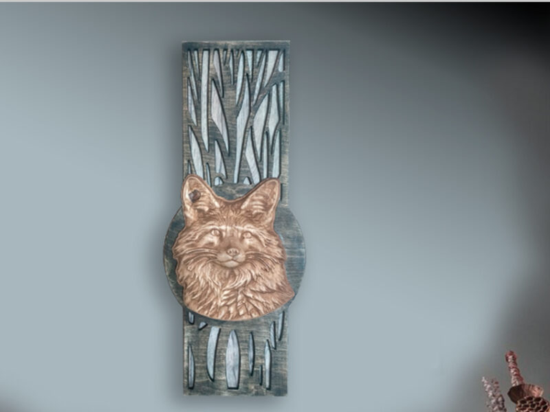 Резное панно из дерева "Лиса"